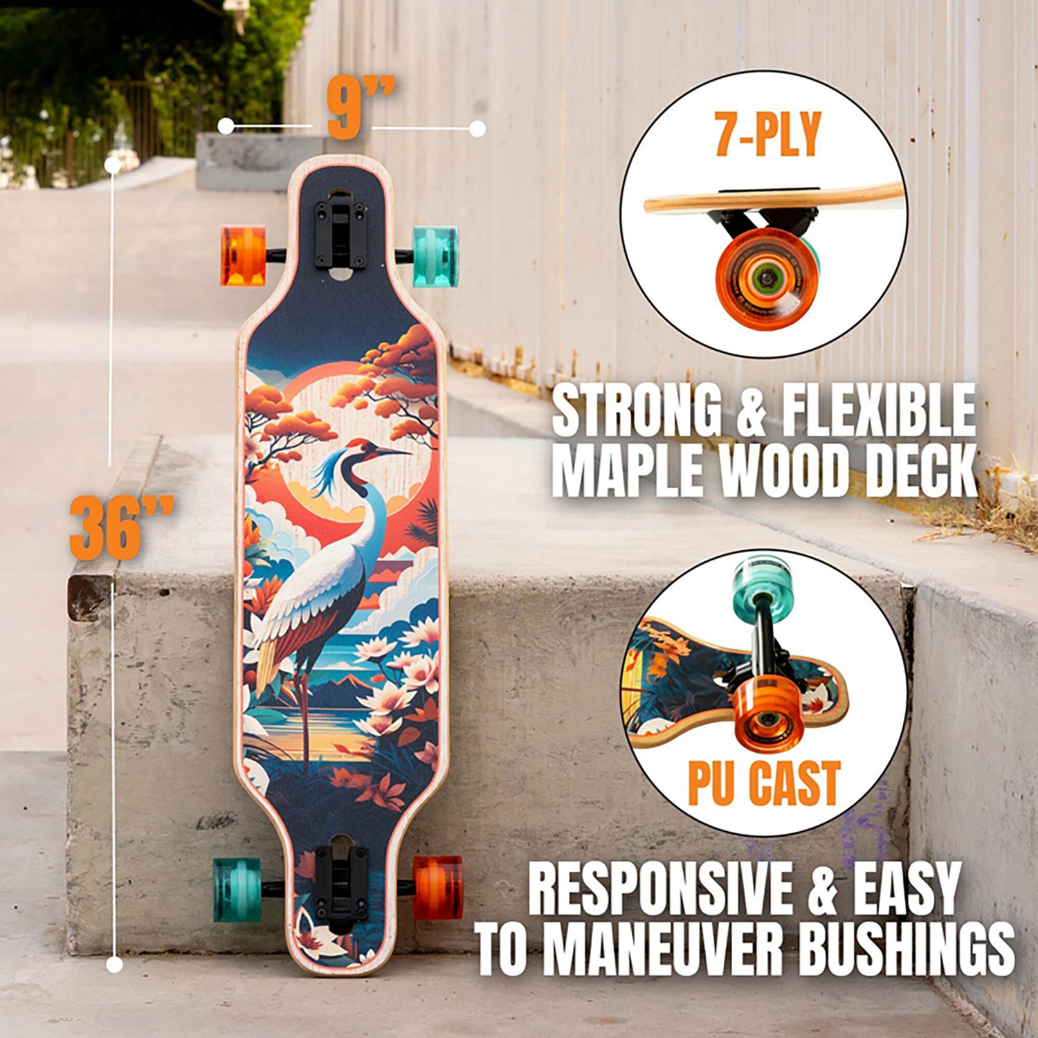 Madd Gear 36 in Crane Lake Dropthrough Longboard - view number 3
