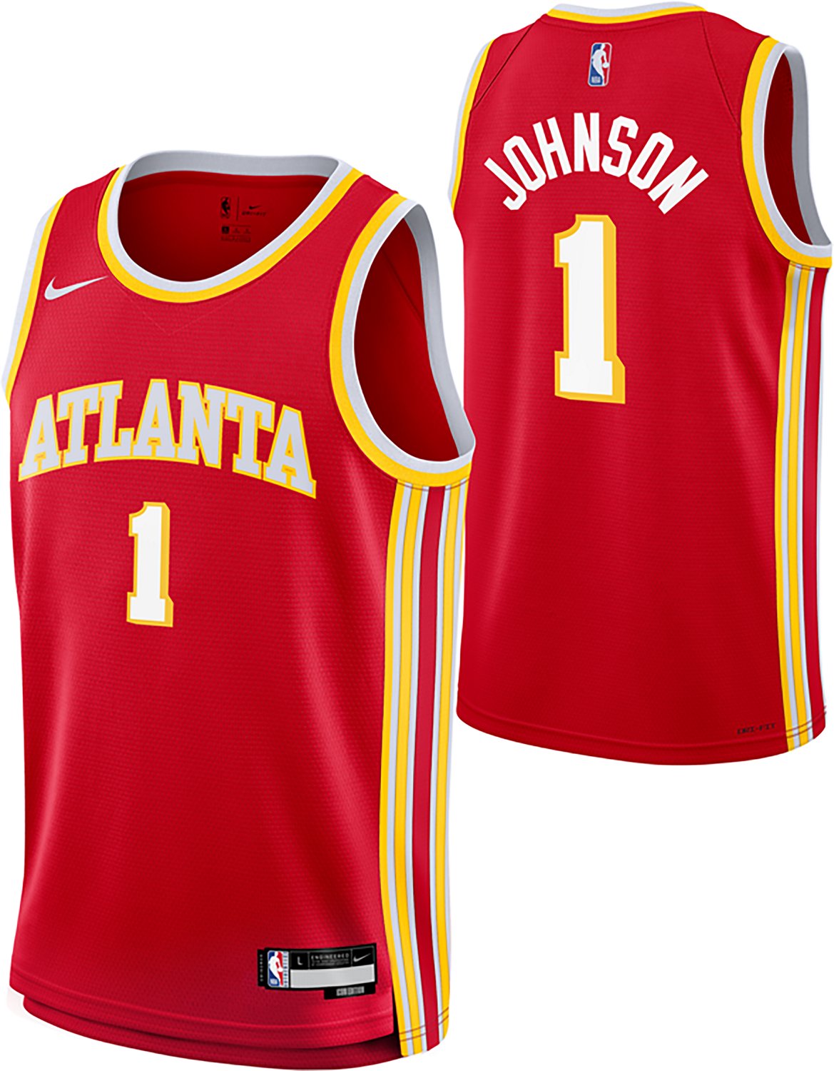 Youth Nike Jalen Johnson Atlanta Hawks Swingman Jersey - Icon Edition - view number 3