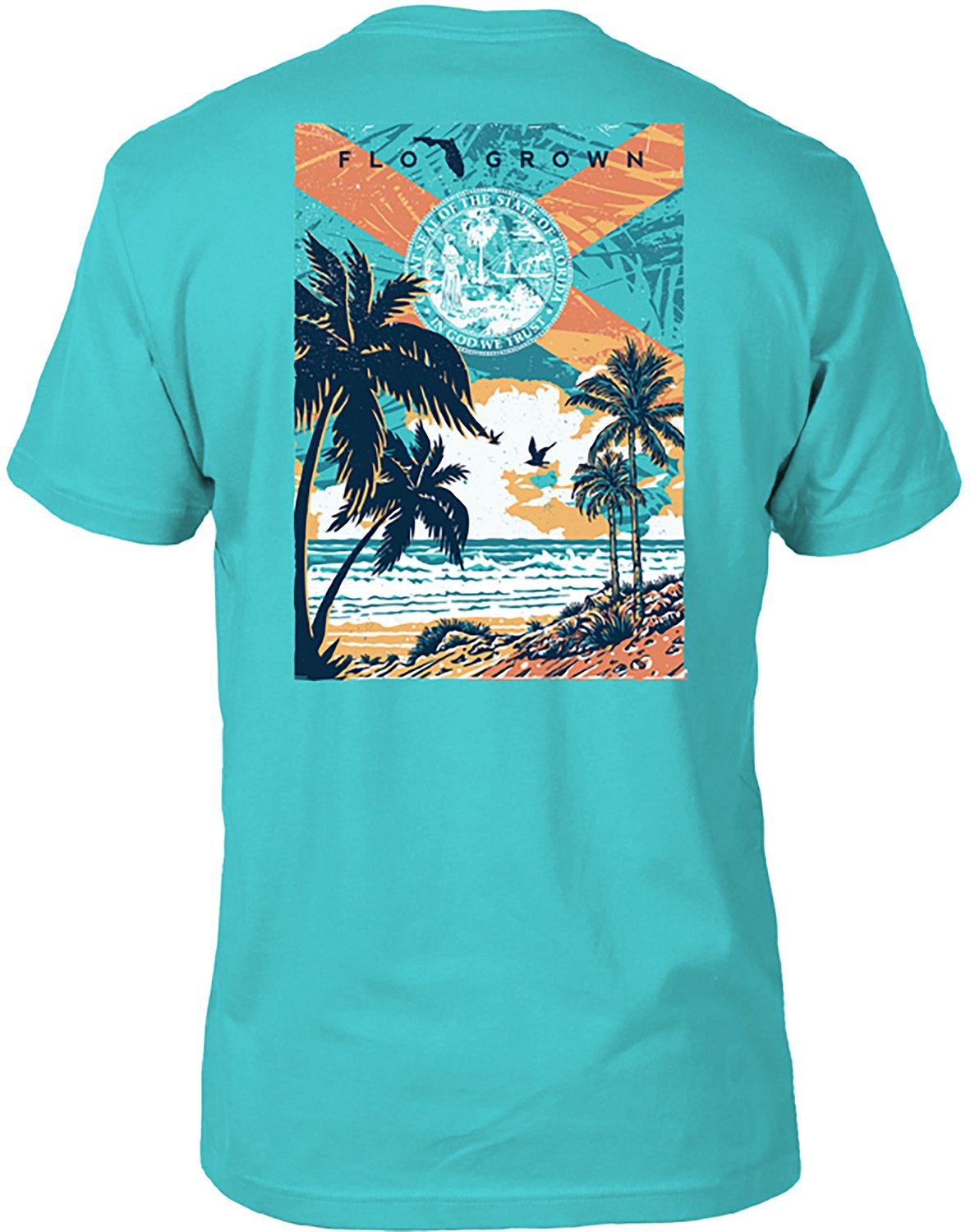 FLOGROWN Men's Colorful Beach Paradise T-shirt - view number 2
