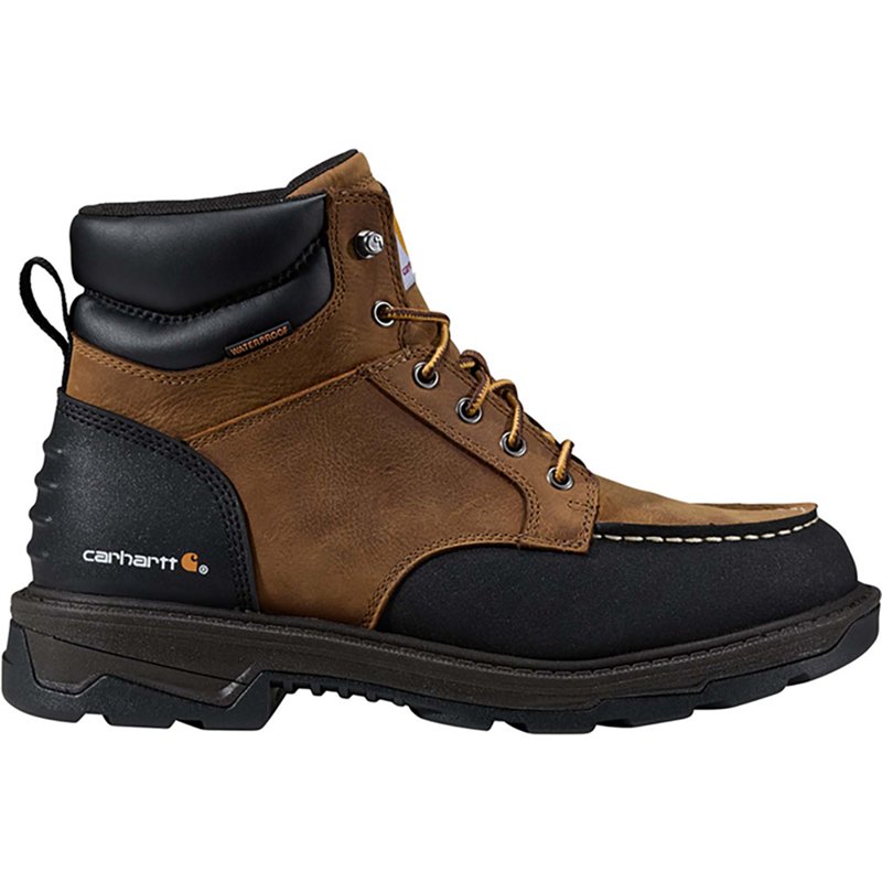 Carhartt Men's Hamilton 6 Waterproof Moc Toe Work Boot | Bison Brown Oil Tan | 13 M