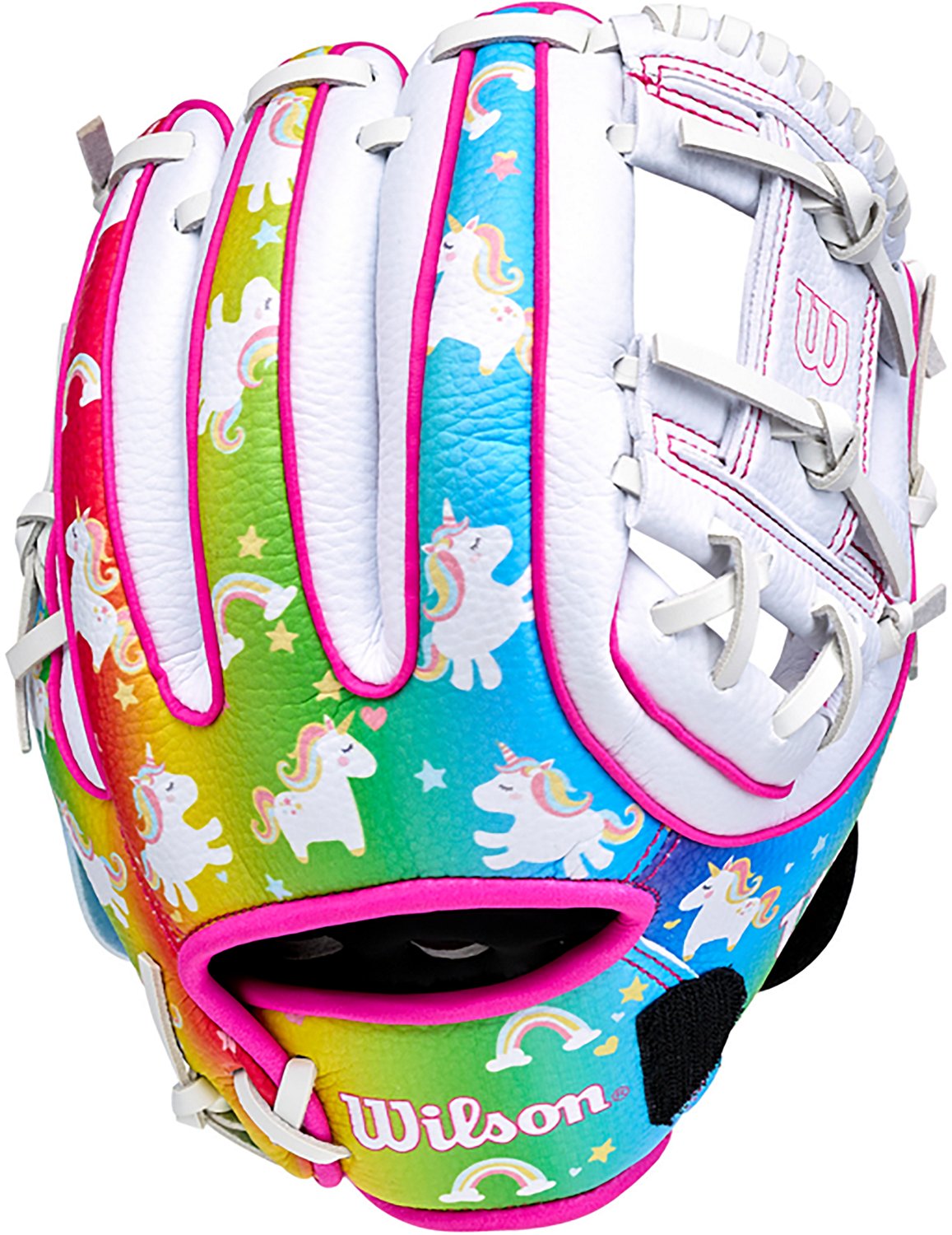 Wilson Kids' 10 in. A200 EZ Catch Rainbow Unicorns Baseball Fielding Glove - view number 2