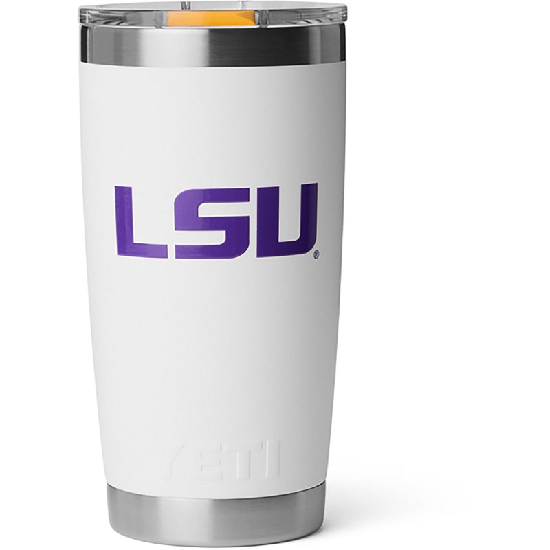 YETI Louisiana State University 20 oz Geaux Tigers Rambler Tumbler with MagSlider Lid