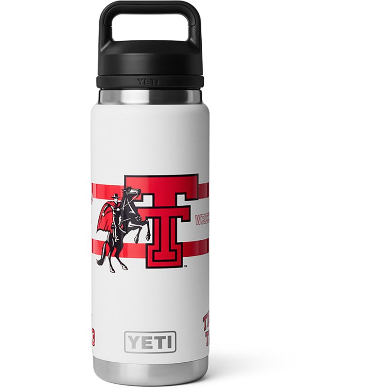 YETI Texas Tech Red Raiders Fandom 26 oz. Rambler Bottle with Chug Cap, White