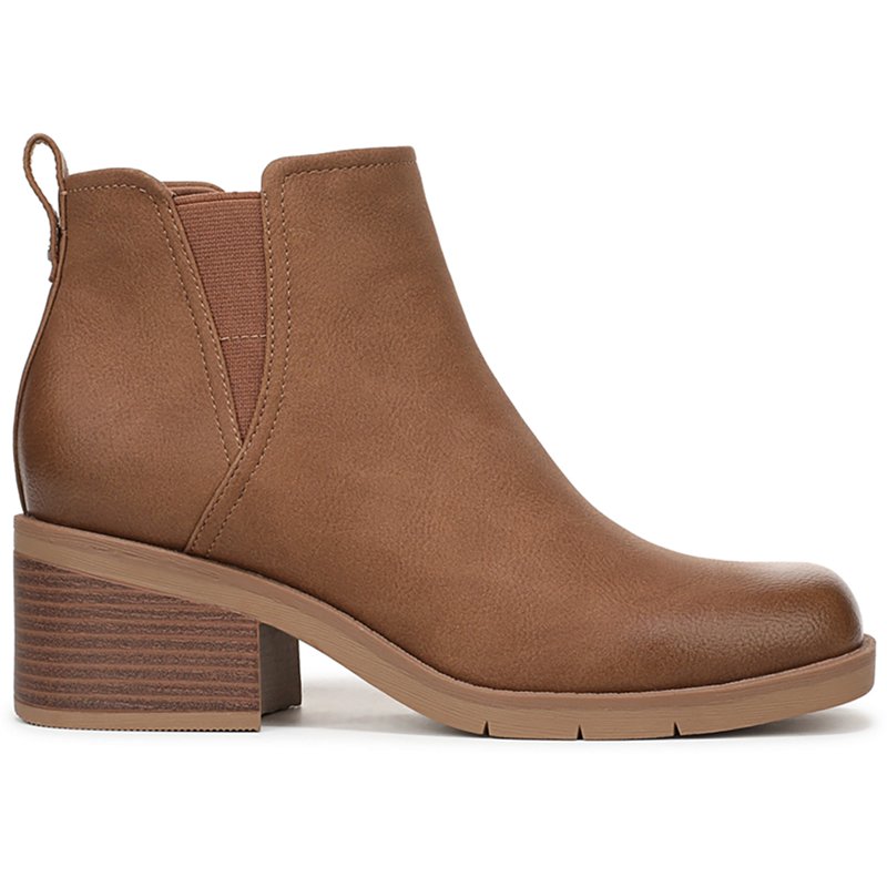Dr. Scholl's Women's Joplin Low Ankle Boot Dark Tan Faux Leather DRSCH 11.0 M