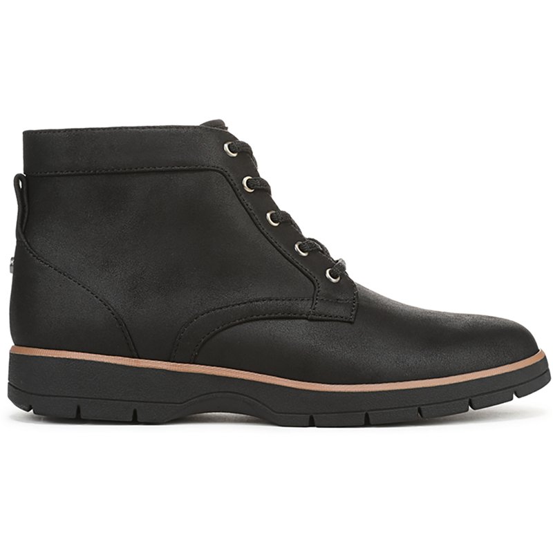 Dr. Scholl's Women's Northstar Lace Up Boot Black Faux Leather DRSCH 7.5 W