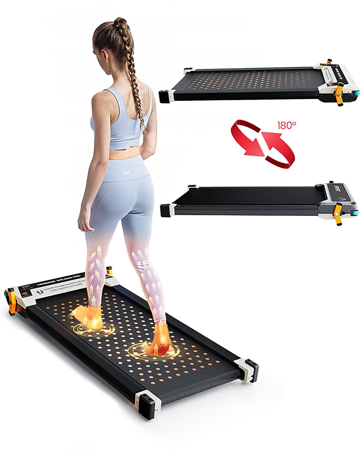 Akluer 520A-A 2-in-1 Foot Massage Under Desk Treadmill - view number 2