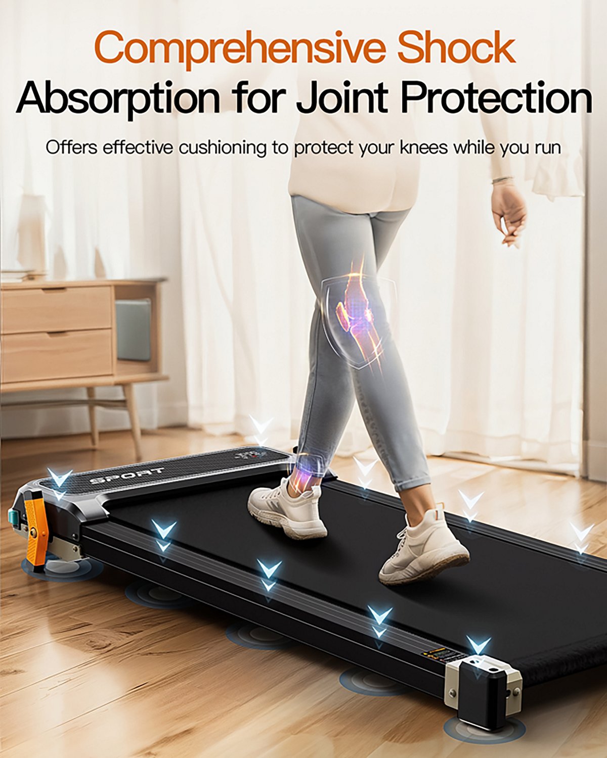 Akluer 520A-A 2-in-1 Foot Massage Under Desk Treadmill - view number 6