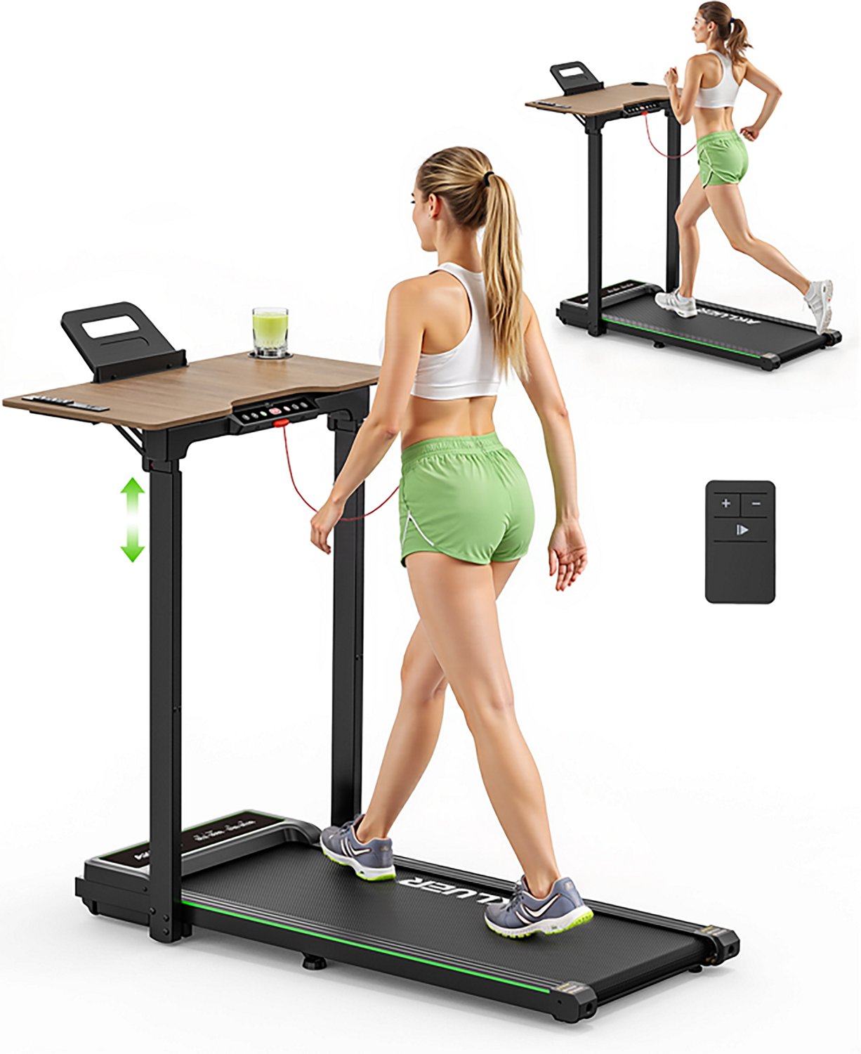 Akluer P3-D Adjustable-Height Desk Treadmill
