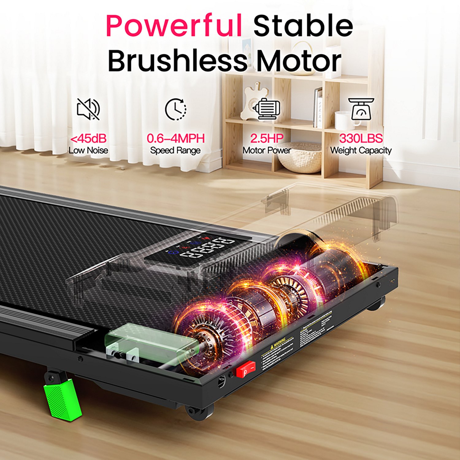 Akluer P03B Under Desk Walking Pad Treadmill - view number 2
