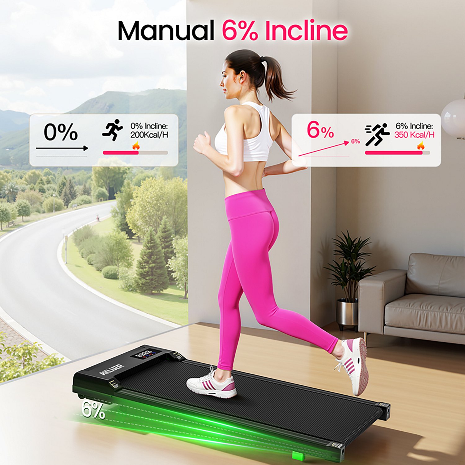 Akluer P03B Under Desk Walking Pad Treadmill - view number 6