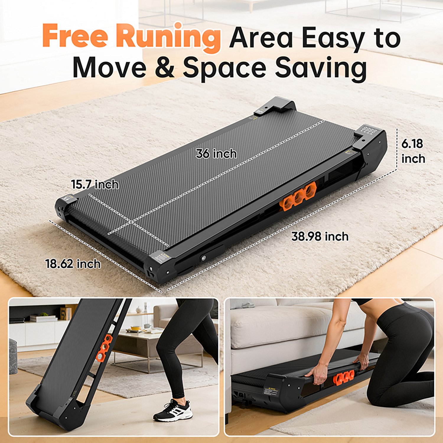 Akluer S49AD Vibration Plate Walking Pad Treadmill - view number 6