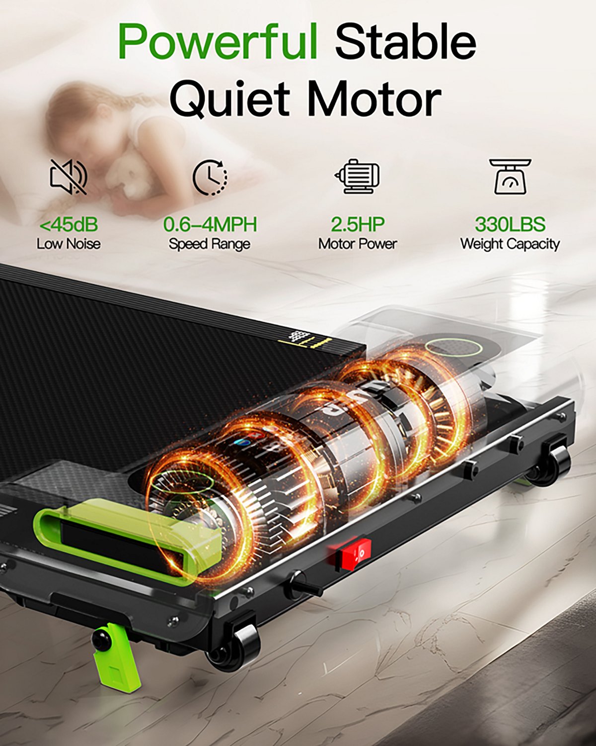 Akluer 480L-A Walking Pad Treadmill - view number 4