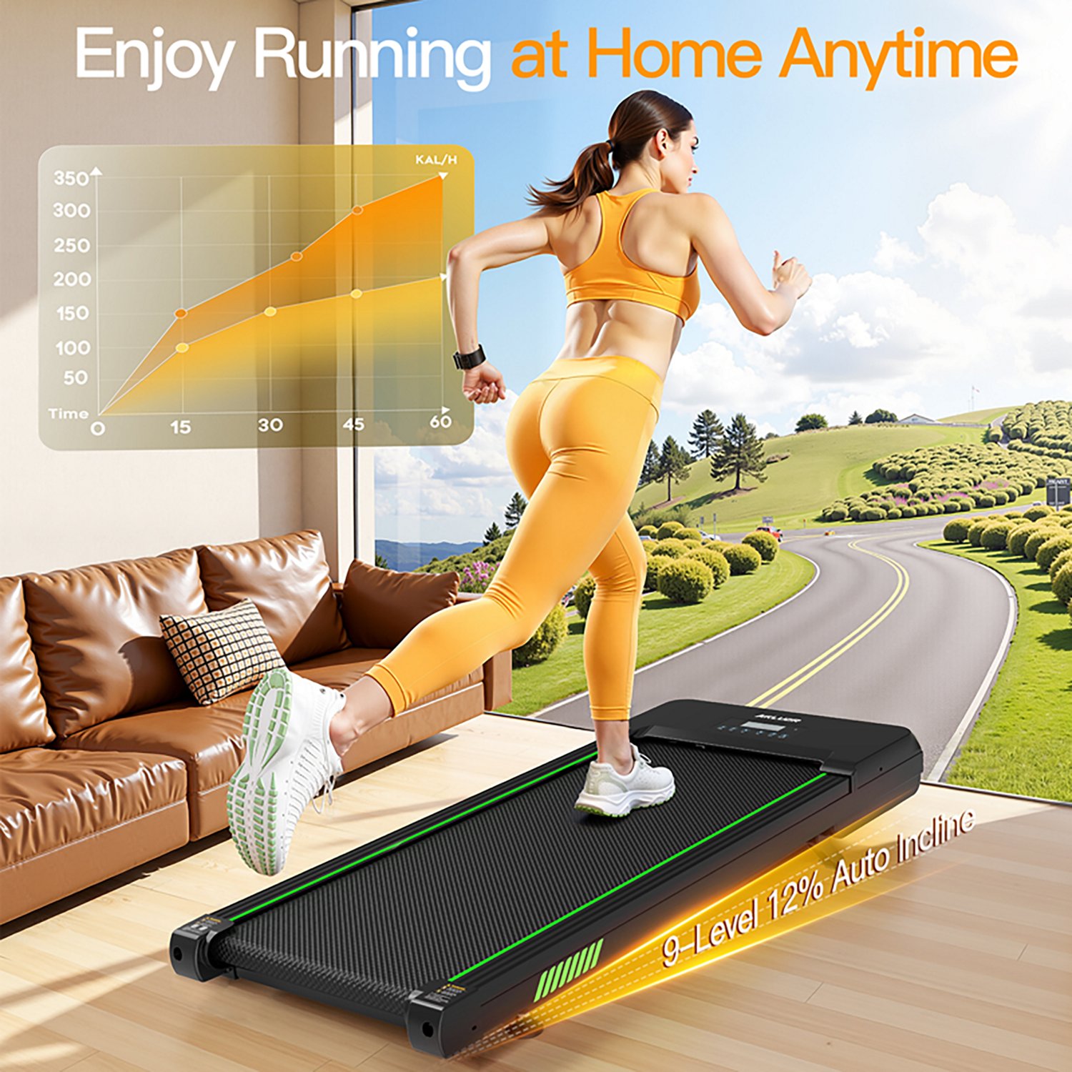 Akluer TW140L Auto Incline Under Desk Treadmill - view number 2