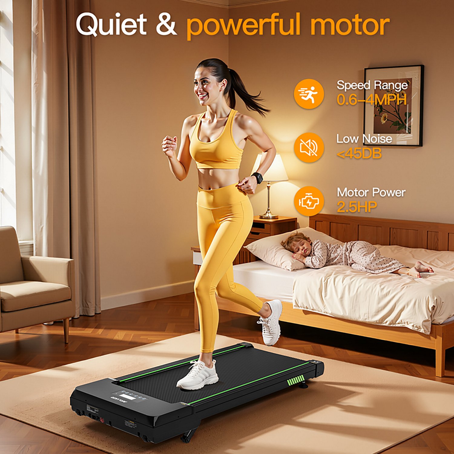 Akluer TW140L Auto Incline Under Desk Treadmill - view number 6