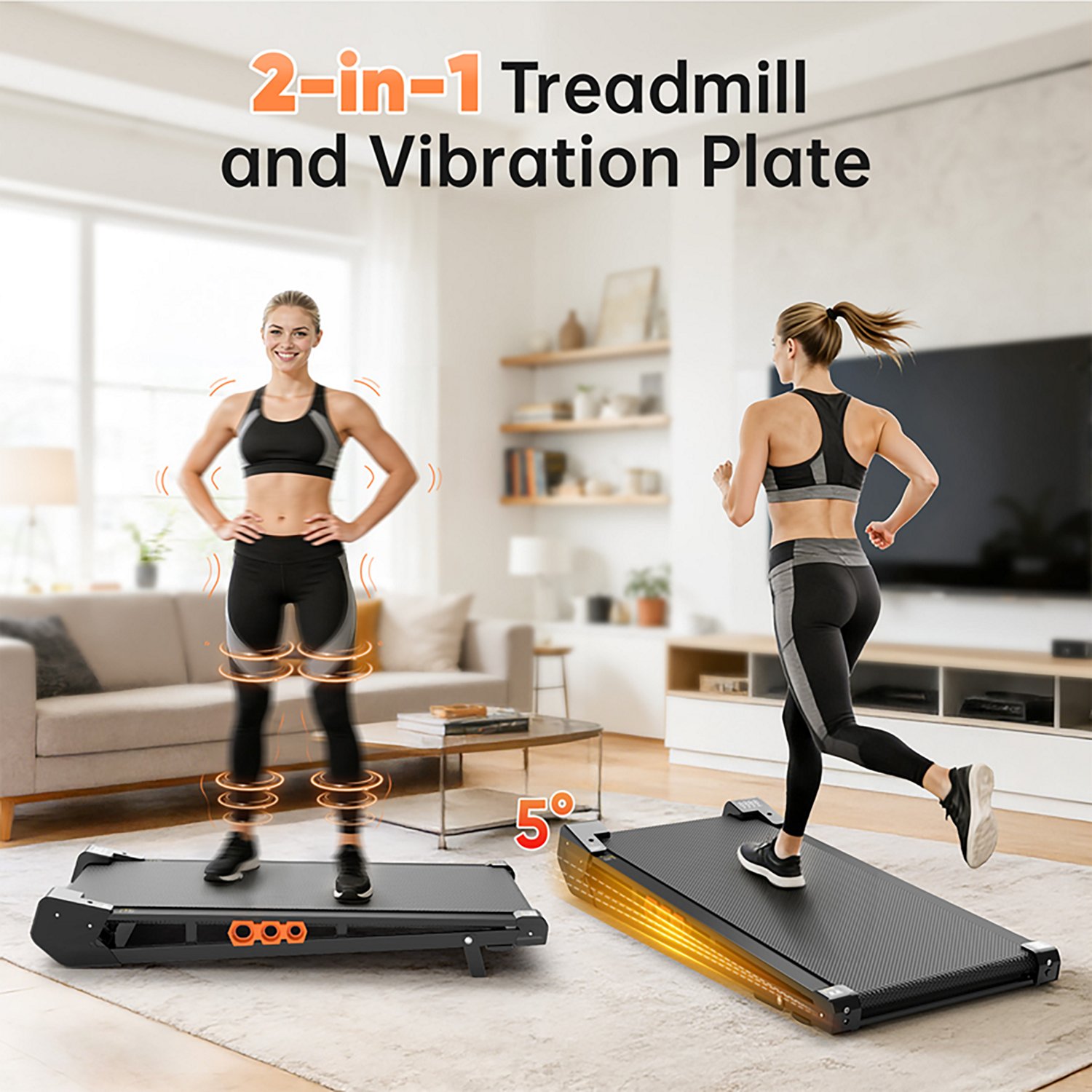 Akluer S49AD Vibration Plate Walking Pad Treadmill - view number 2