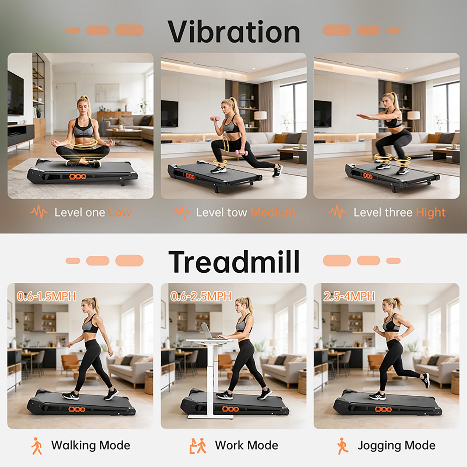 Akluer S49AD Vibration Plate Walking Pad Treadmill - view number 3