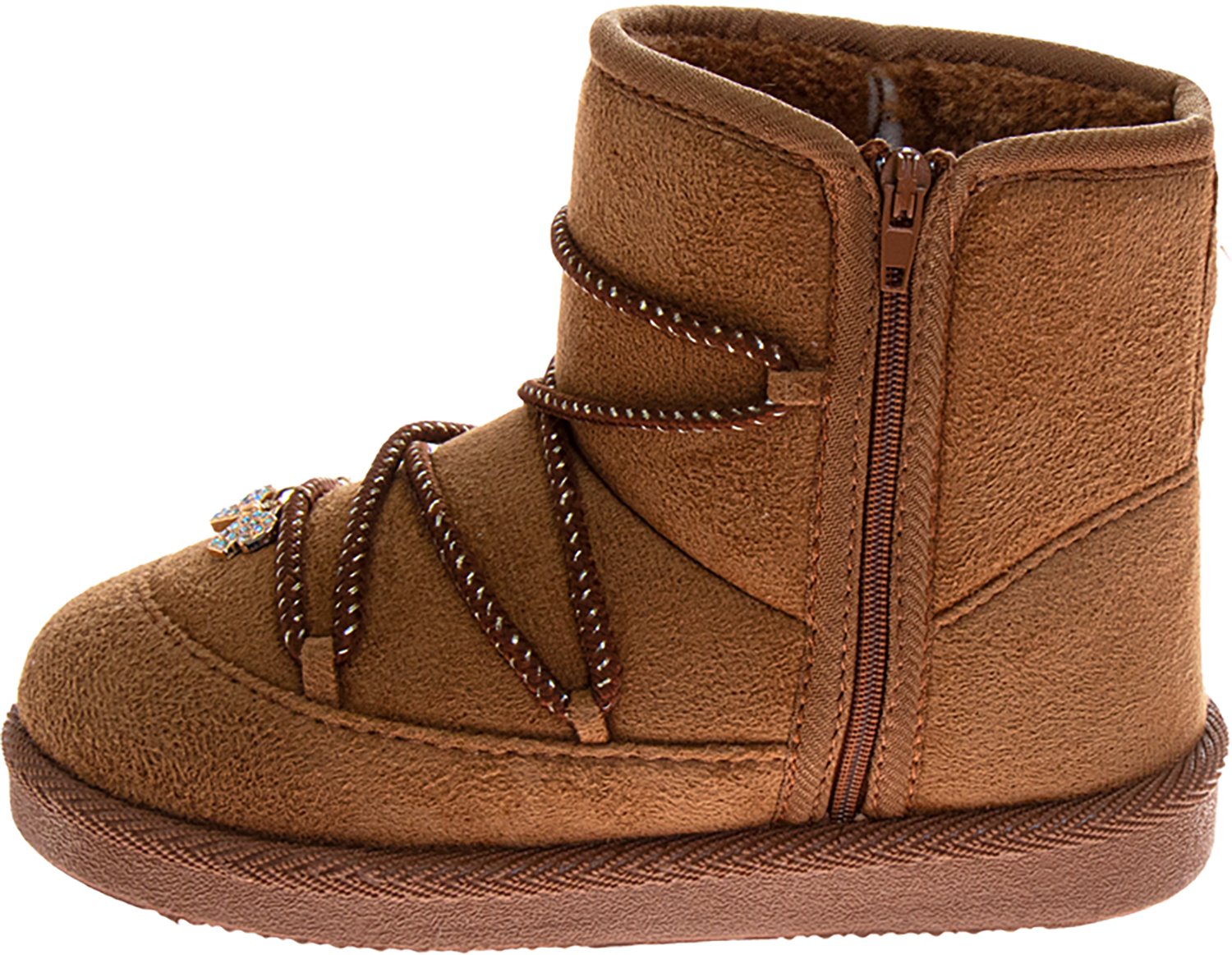 Kensie Girl Girls' Faux Fur PomPom Charms 2 Winter Boots - view number 2