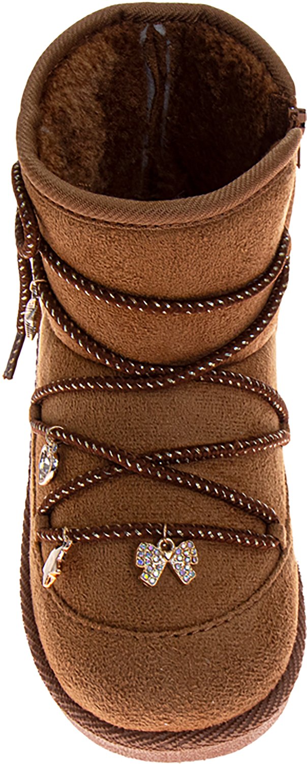 Kensie Girl Girls' Faux Fur PomPom Charms 2 Winter Boots - view number 6