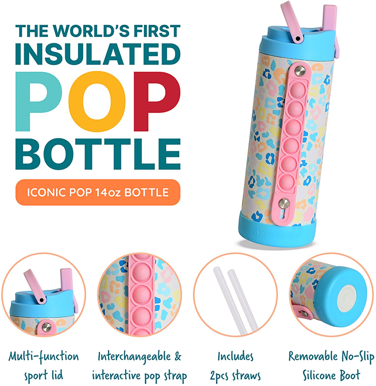 Elemental Iconic Pop Fidget 14 oz Water Bottle - view number 2