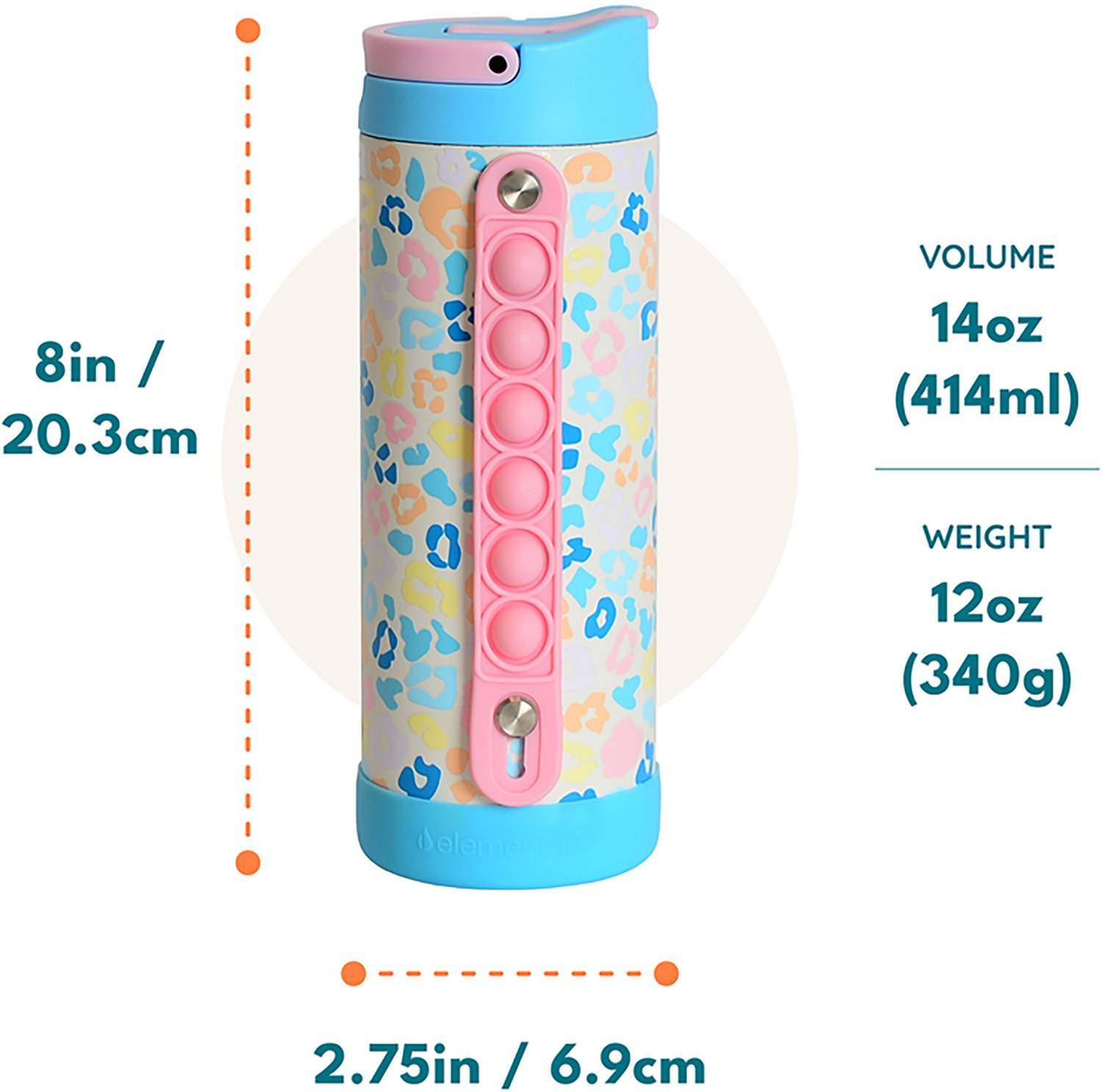 Elemental Iconic Pop Fidget 14 oz Water Bottle - view number 3