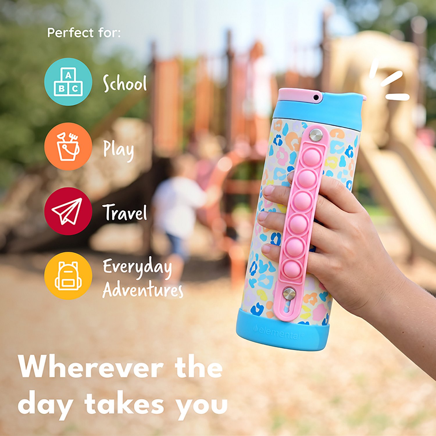 Elemental Iconic Pop Fidget 14 oz Water Bottle - view number 7
