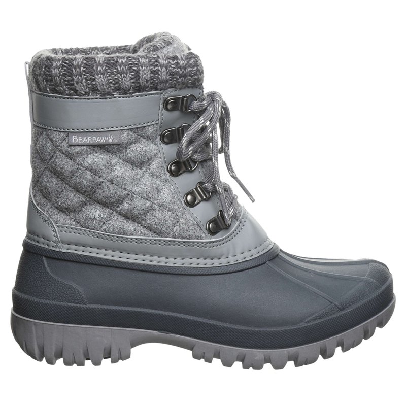 Bearpaw Women's Nadja Round Toe Wedge Boots - Charcoal