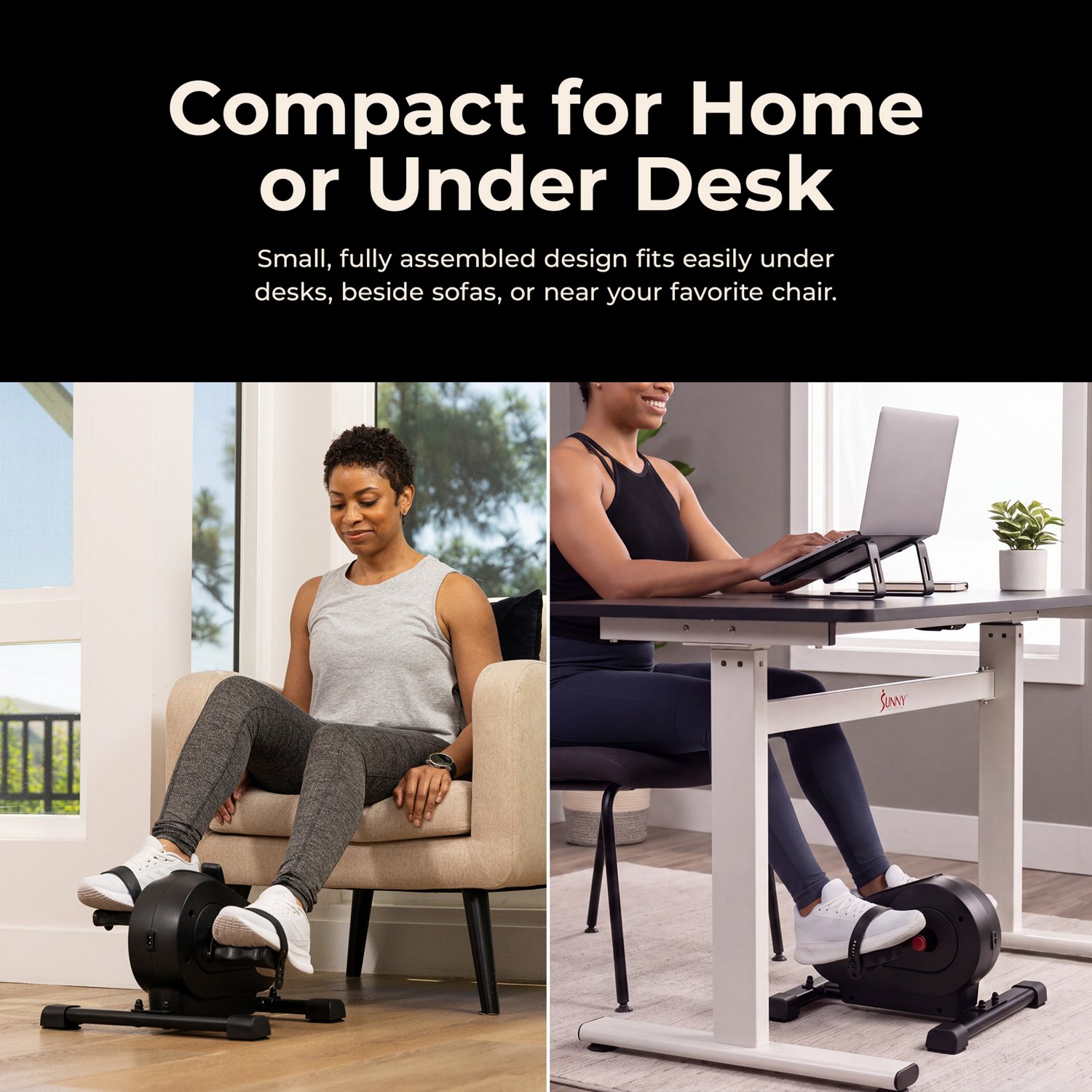 Sunny Health & Fitness Smart Motorized Mini Exercise Bike - view number 4