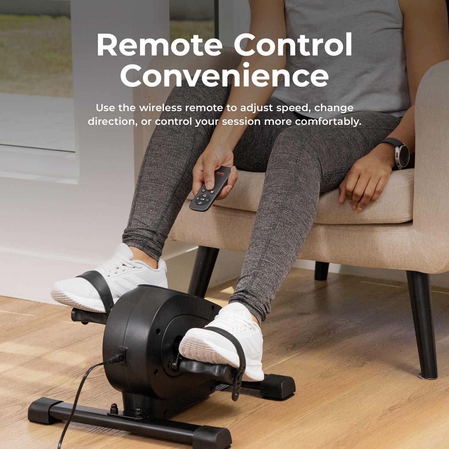 Sunny Health & Fitness Smart Motorized Mini Exercise Bike - view number 5