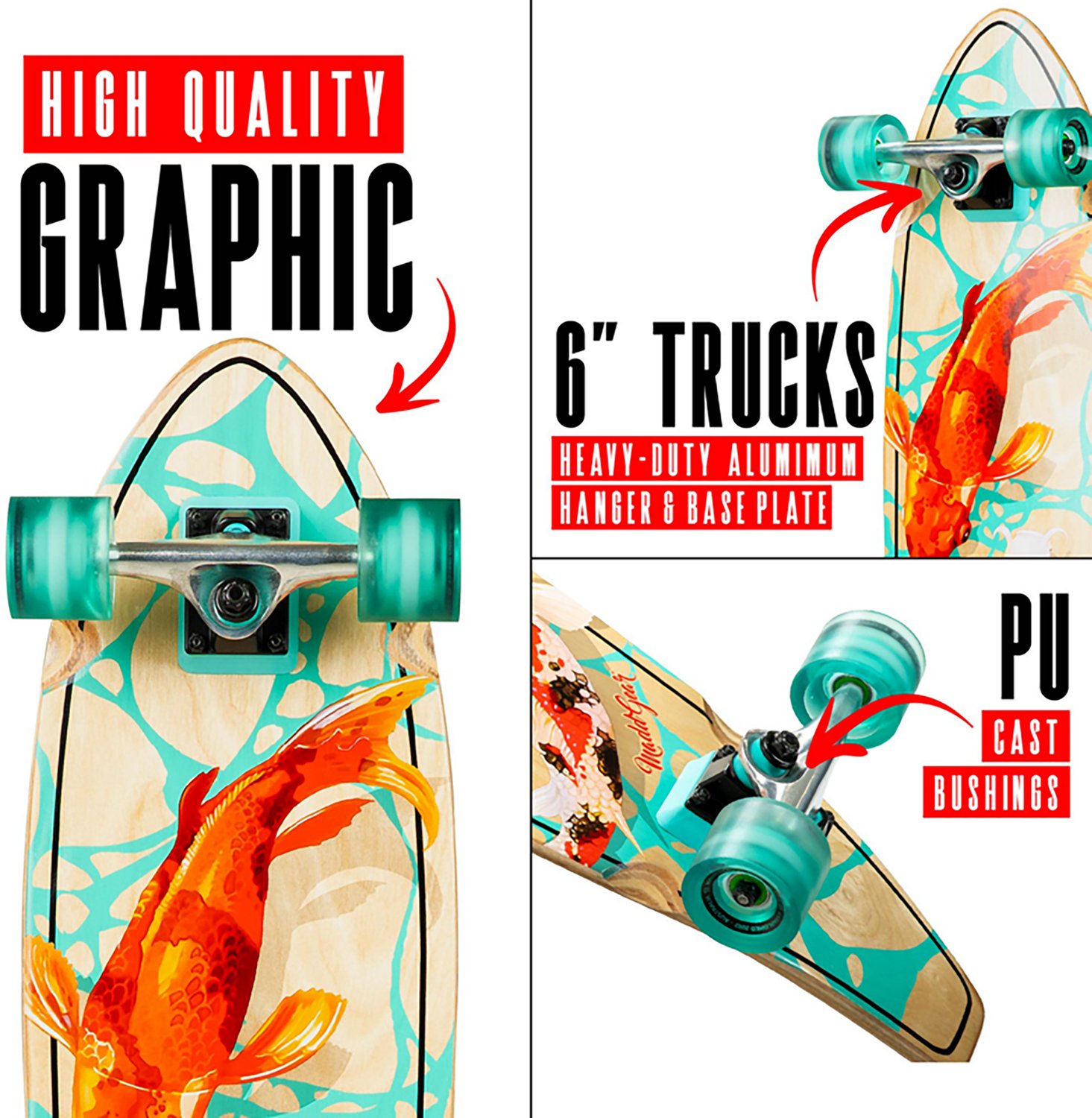 Madd Gear Duality Koi Fish 36 in Pintail Longboard - view number 4
