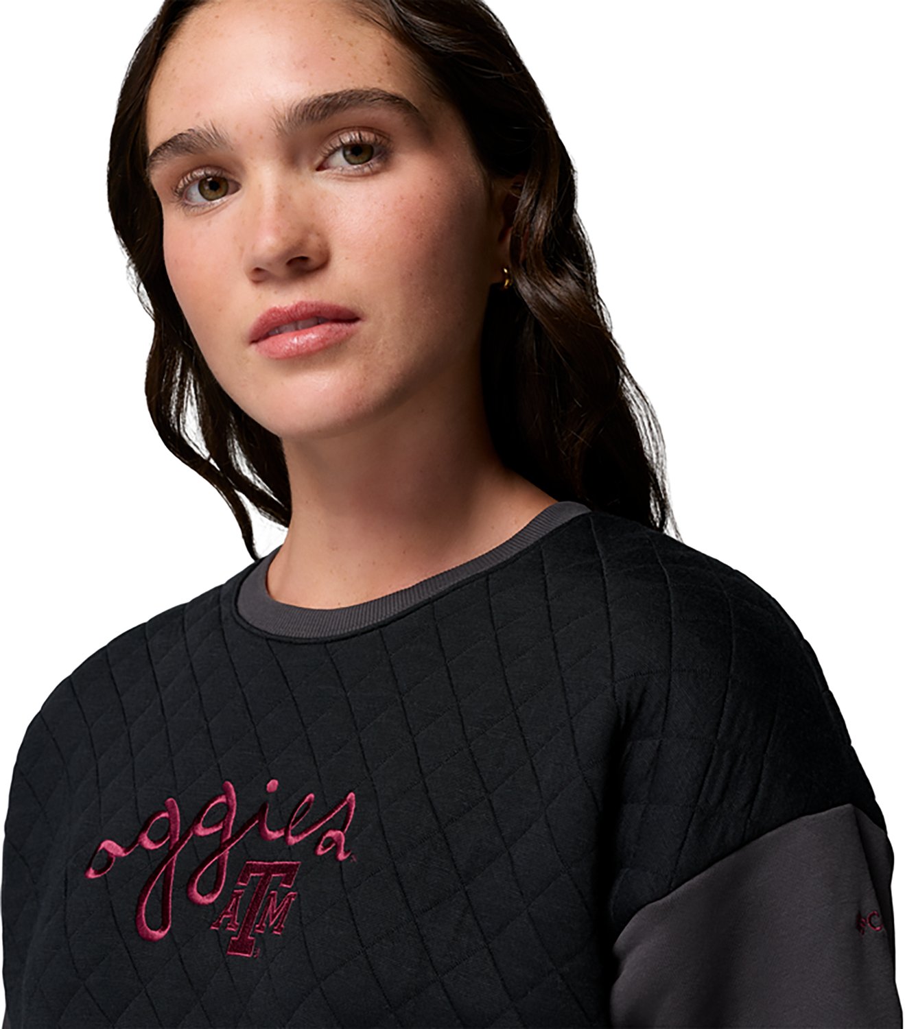 Columbia Sportswear Women's Texas A&M University CLG Hart Mountain Quilted Crew - view number 4