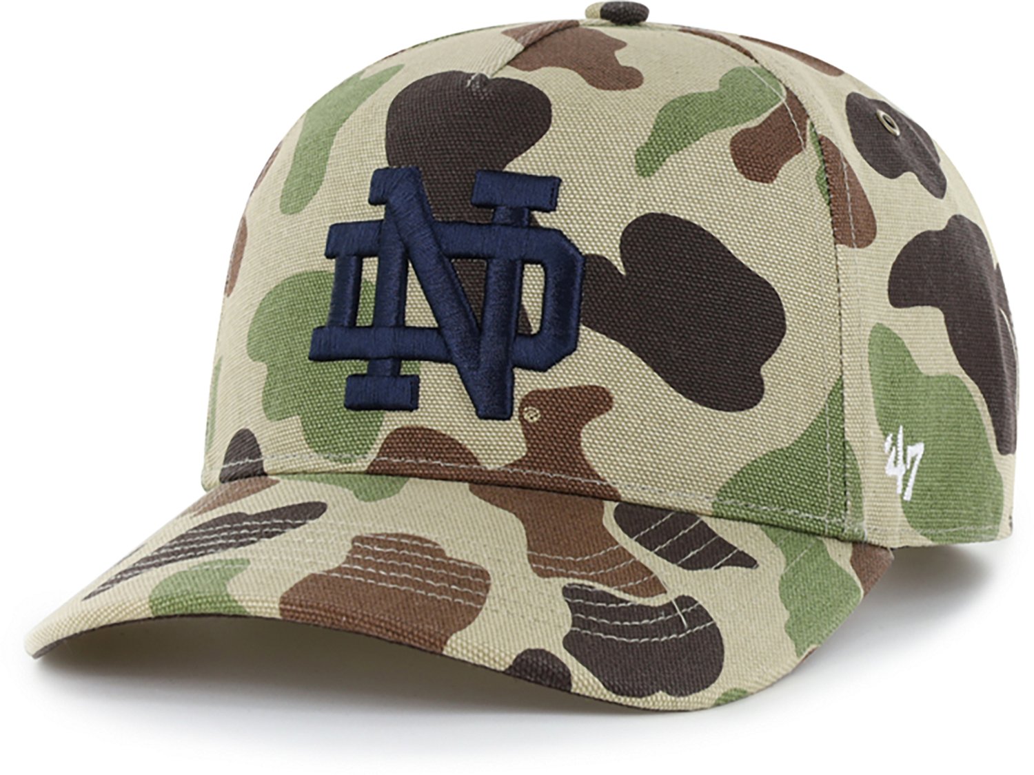 '47 Adults' Notre Dame Carhartt Duck Camo Hitch Cap