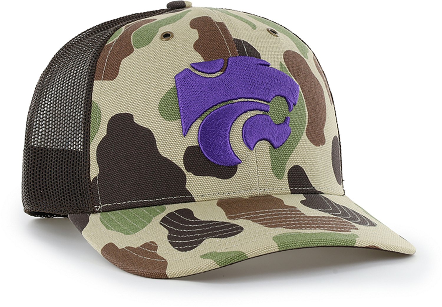 '47 Adults' Kansas State Carhartt Duck Camo Trucker Cap - view number 2