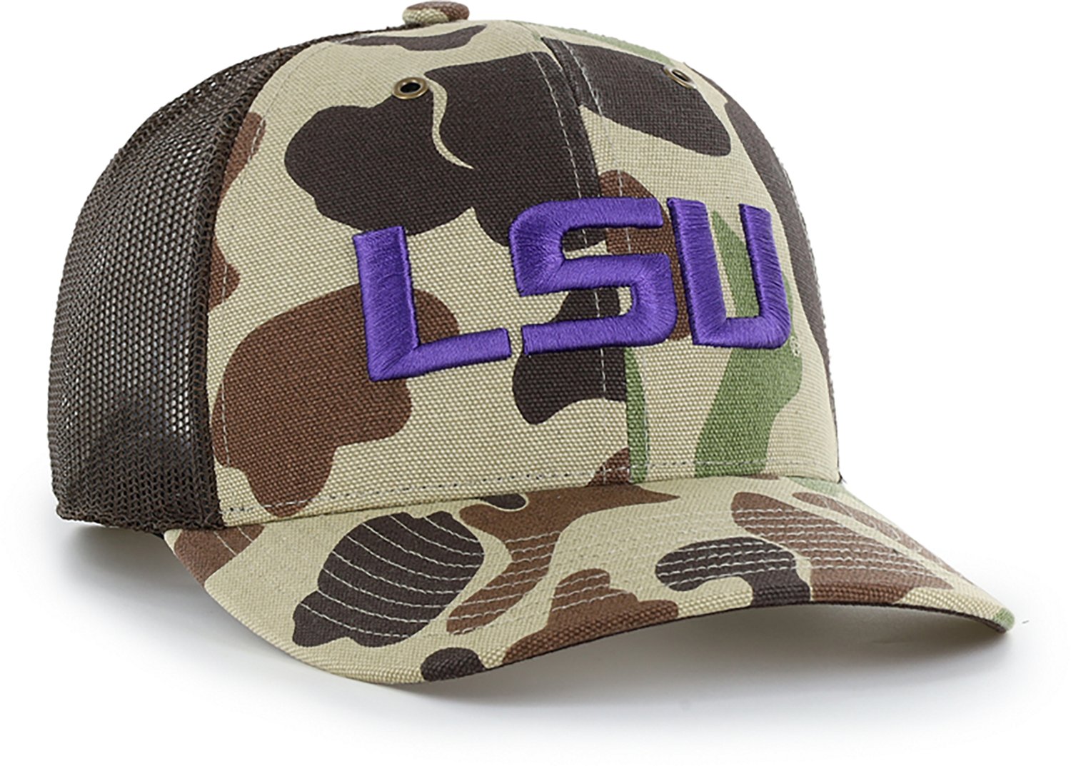 '47 Adults' LSU Carhartt Duck Camo Trucker Cap