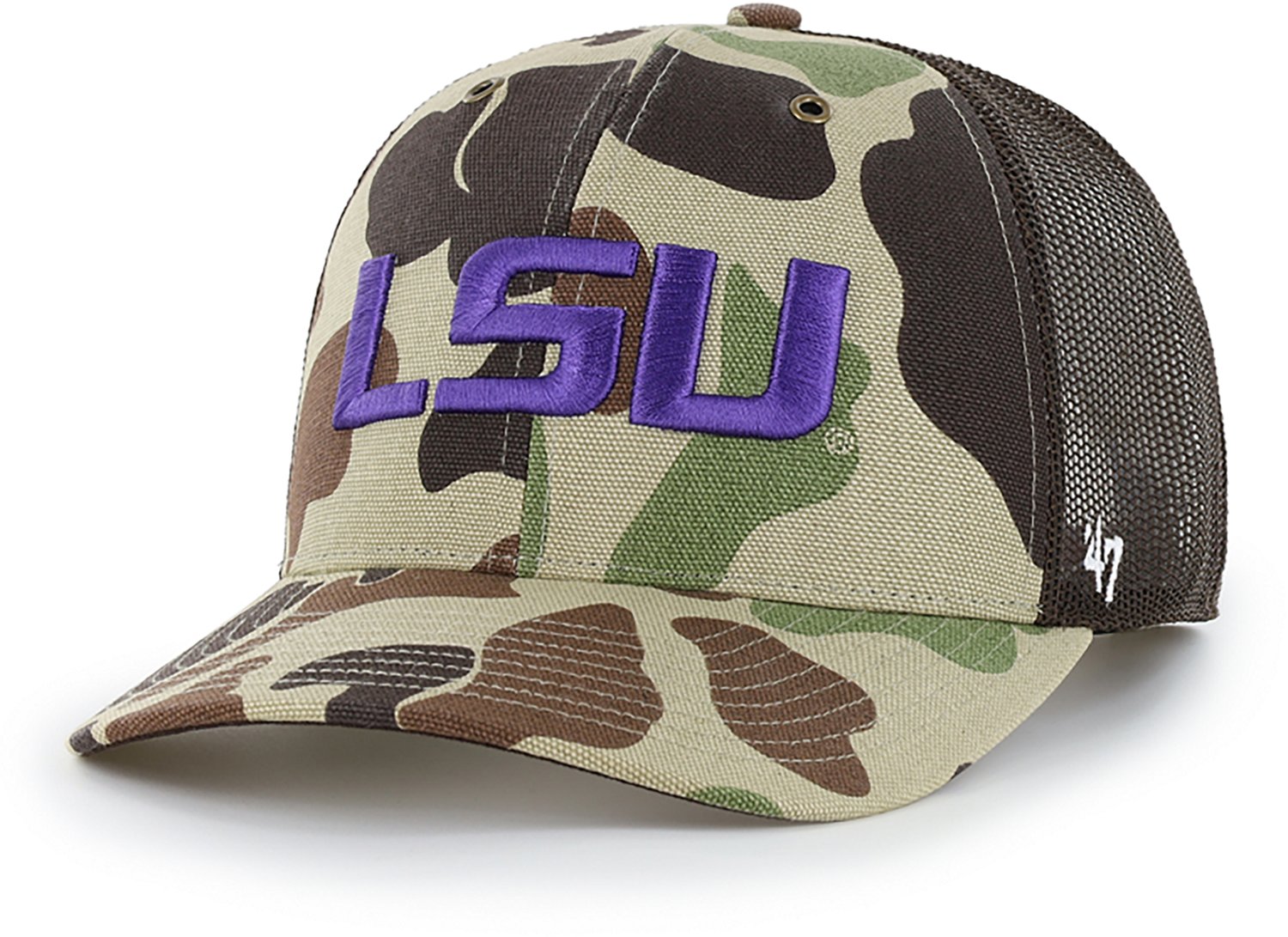 '47 Adults' LSU Carhartt Duck Camo Trucker Cap - view number 2