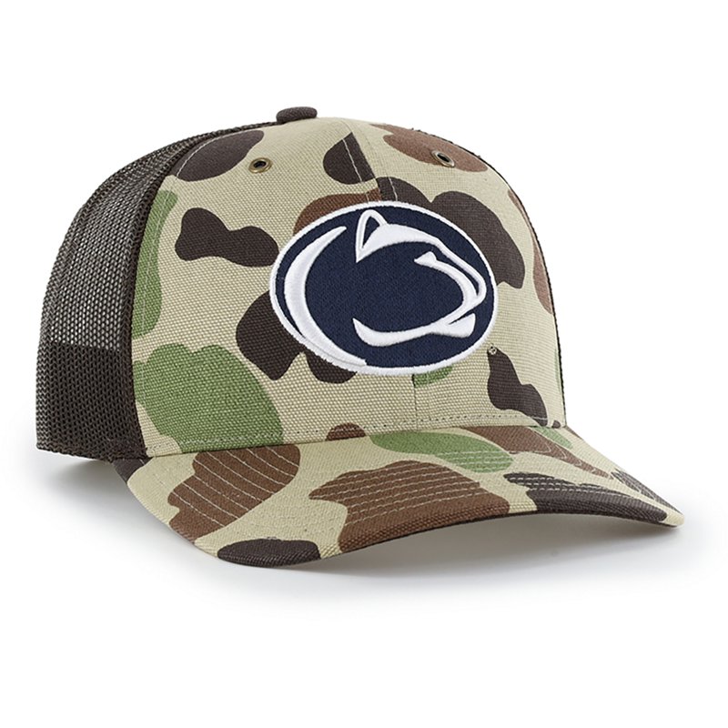 Carhartt x '47 Adult Penn State Nittany Lions Duck Camo Adjustable Trucker Hat, Men's