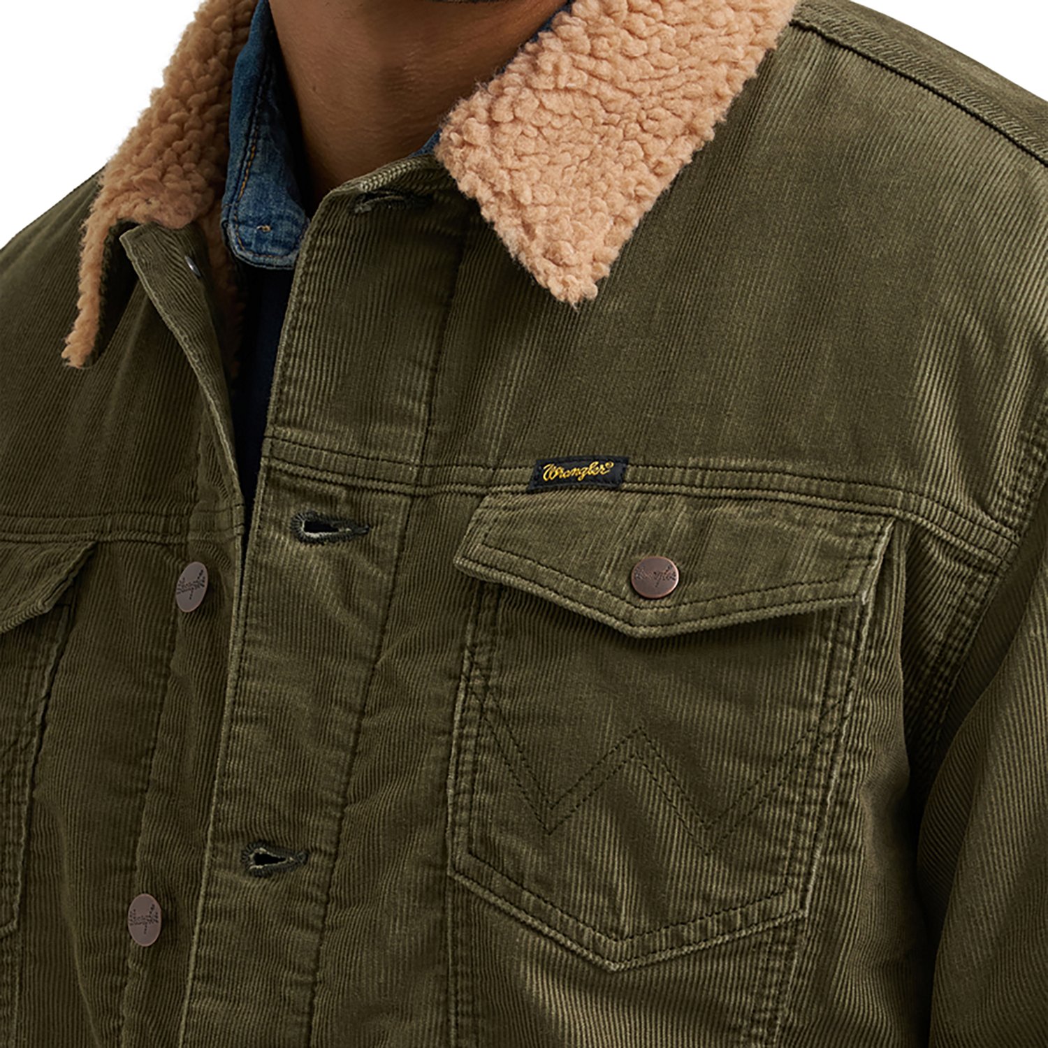 Wrangler® Men's Cowboy Cut® Sherpa Lined Corduroy Jacket