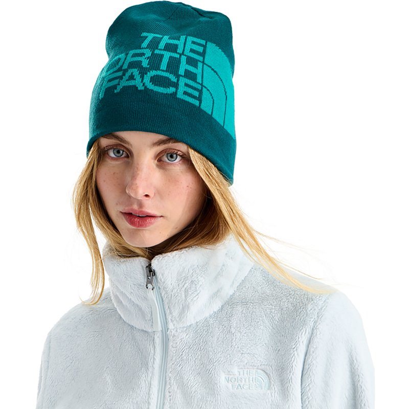 The North Face Reversible Highline Beanie: Restorative Teal / Pacific Teal