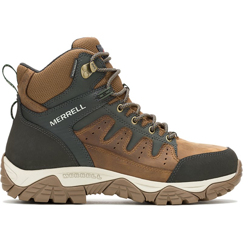 Merrell Windoc Waterproof Steel-Toe Work Boots for Men - Light Brown