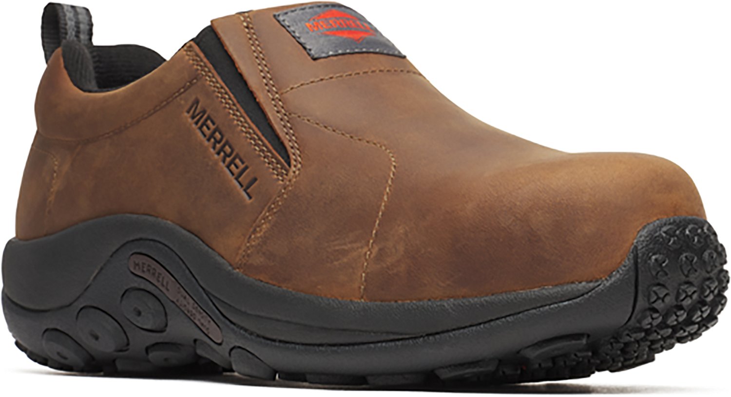 Merrell Men's Jungle Moc Leather Hi-Vis Carbon Fiber Work Shoes - view number 3