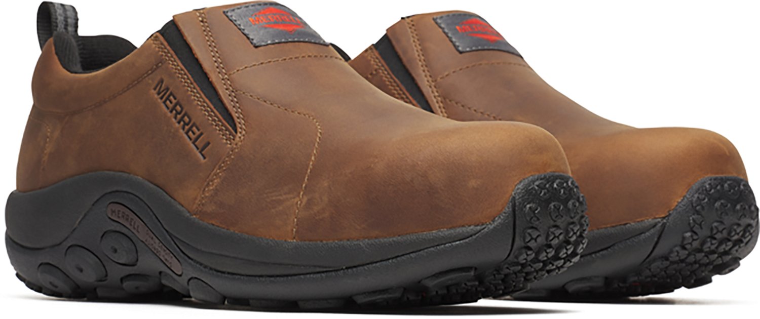 Merrell Men's Jungle Moc Leather Hi-Vis Carbon Fiber Work Shoes - view number 4