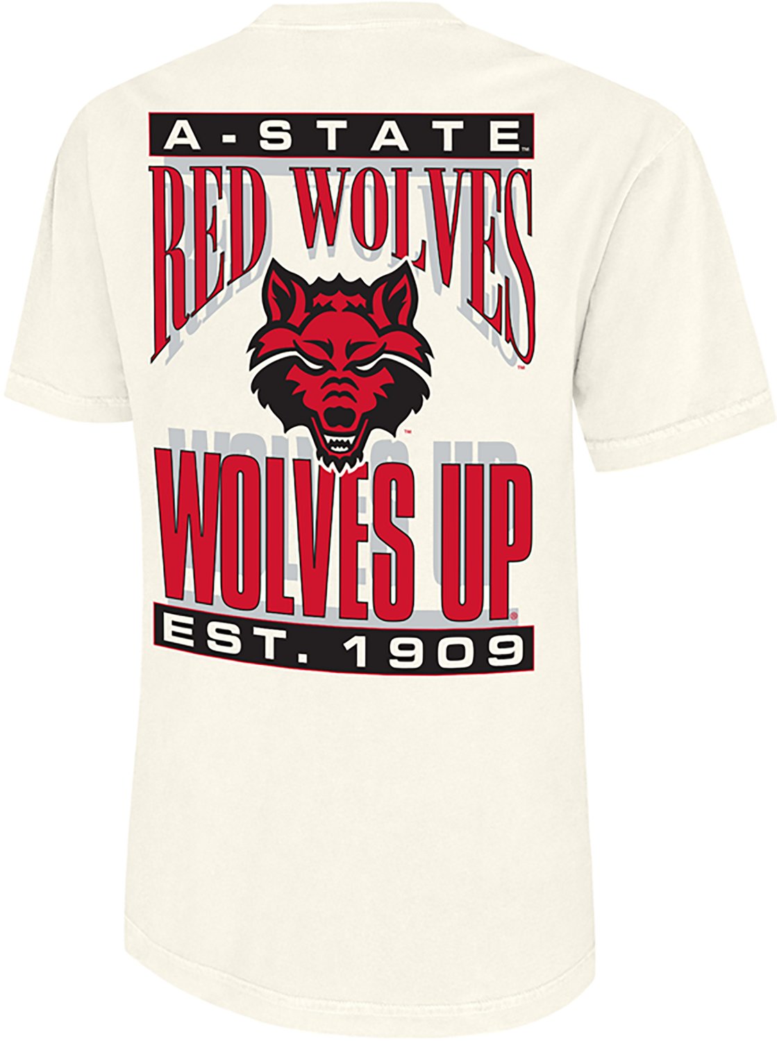 WILDCAT RETRO Men's Arkansas State University School Arch Mascot Comfort Colors T-shirt - view number 2