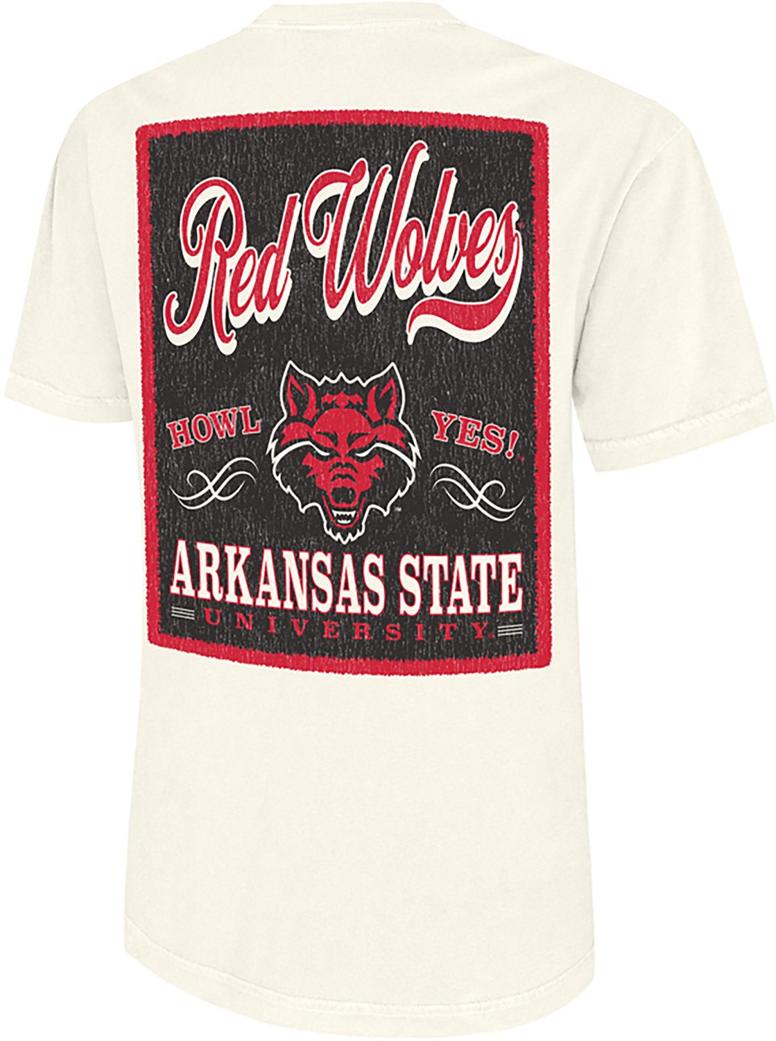 WILDCAT RETRO Men's Arkansas State University Script Tail Patch Comfort Colors DS T-shirt - view number 2