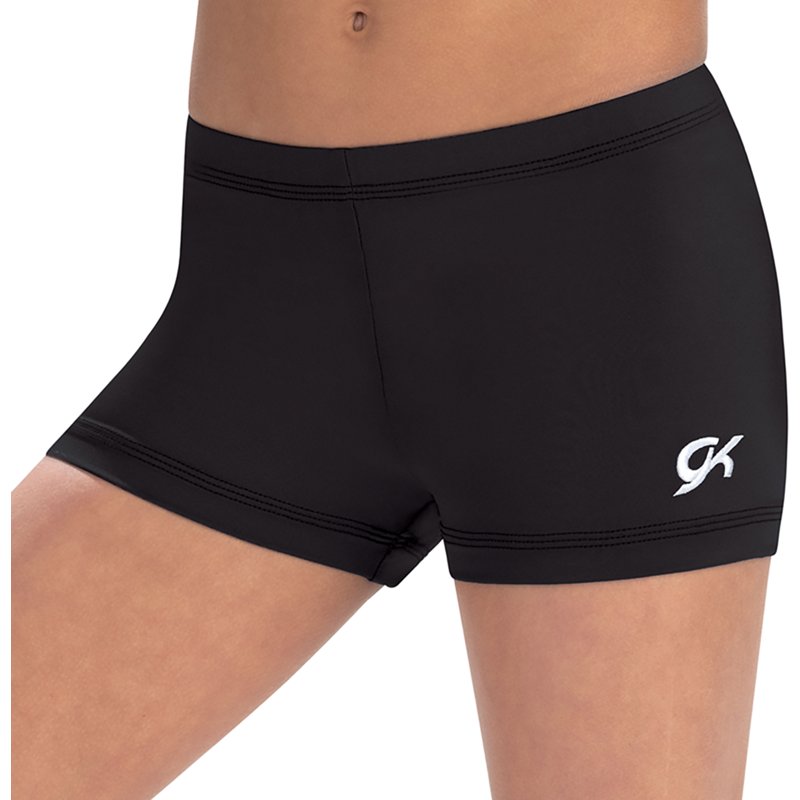 GK Girls Mid Rise Fleece Soft Short, Medium, Black