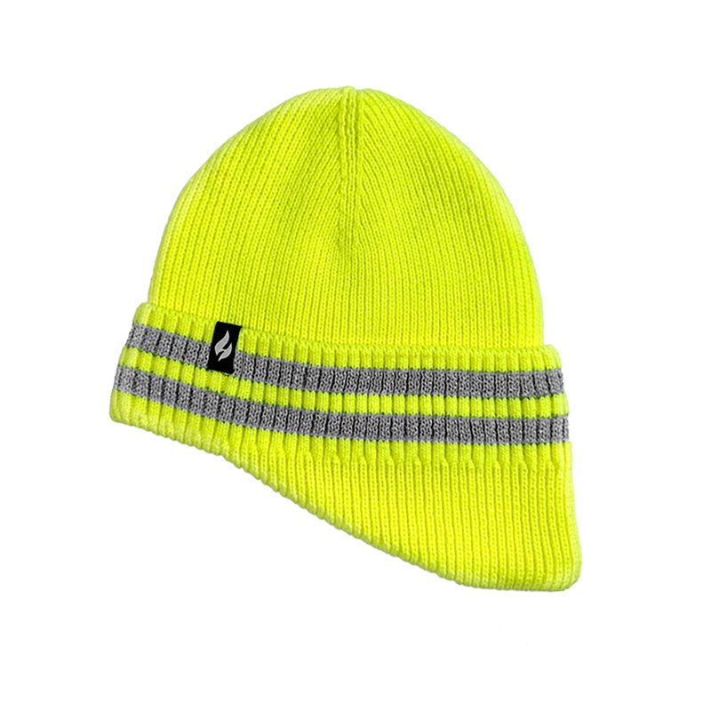 Heat Holders Robert Cozy Ears Hat with Reflective Stripes - Bright Yellow