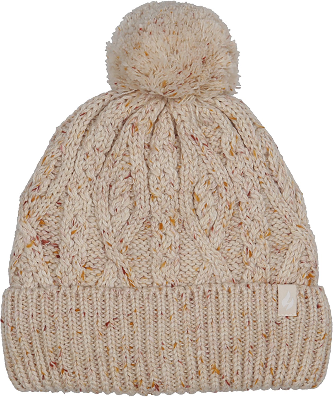Heat Holders Women's ORIGINAL Britta Cable Roll Up Hat with Pom-Pom