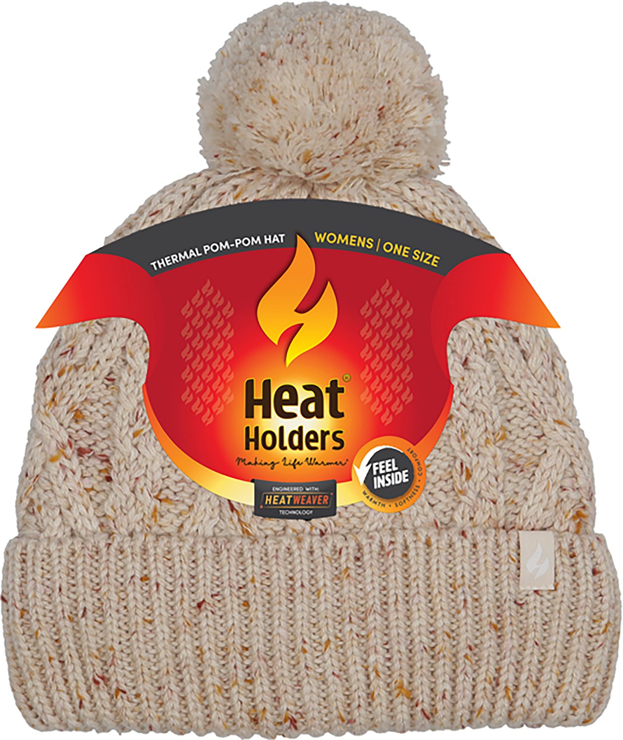 Heat Holders Women's ORIGINAL Britta Cable Roll Up Hat with Pom-Pom - view number 2