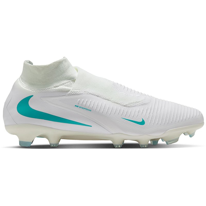 Nike Phantom 6 Pro High FG Soccer Cleats, M7/W8.5, White/Turquoise