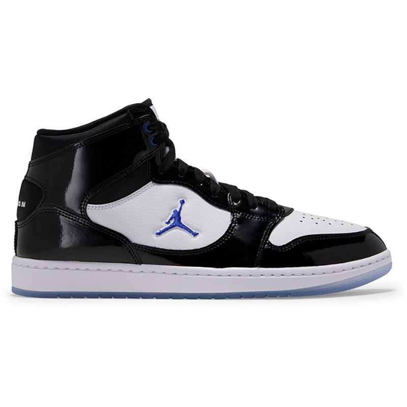 Jordan Men's Court Connect Mid Sneakers (White/Black/Blue) - Size 12.0 M