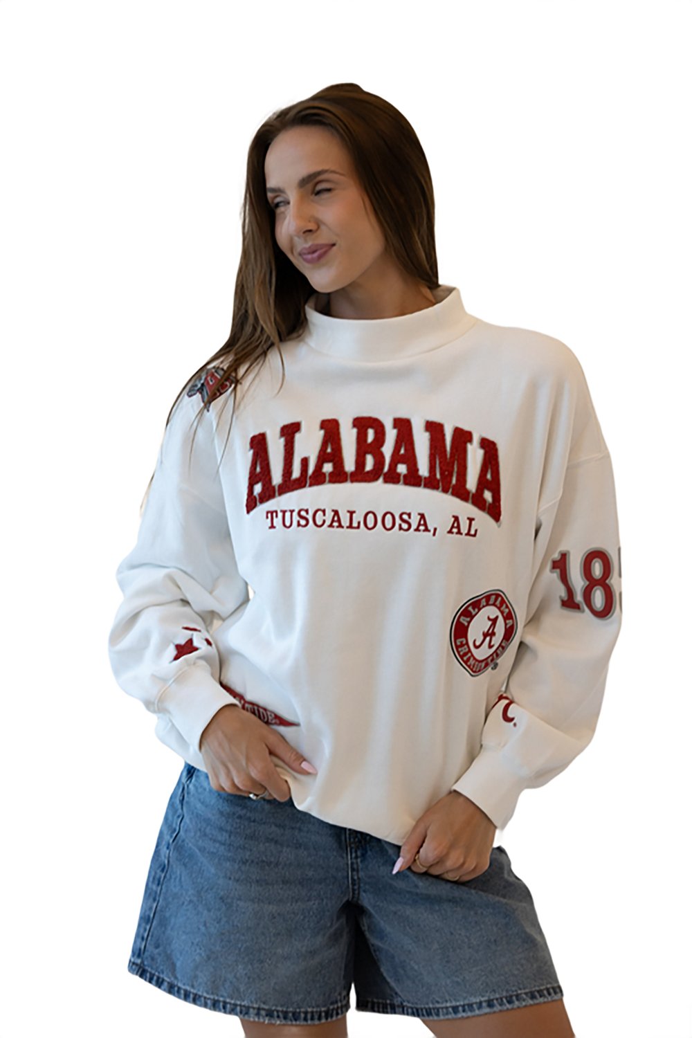 Gameday Social Women’s University of Alabama All Over Scatter Long Sleeve Crew