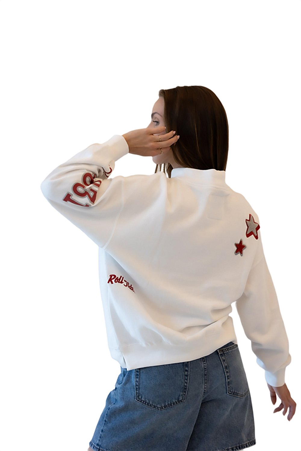 Gameday Social Women’s University of Alabama All Over Scatter Long Sleeve Crew - view number 2